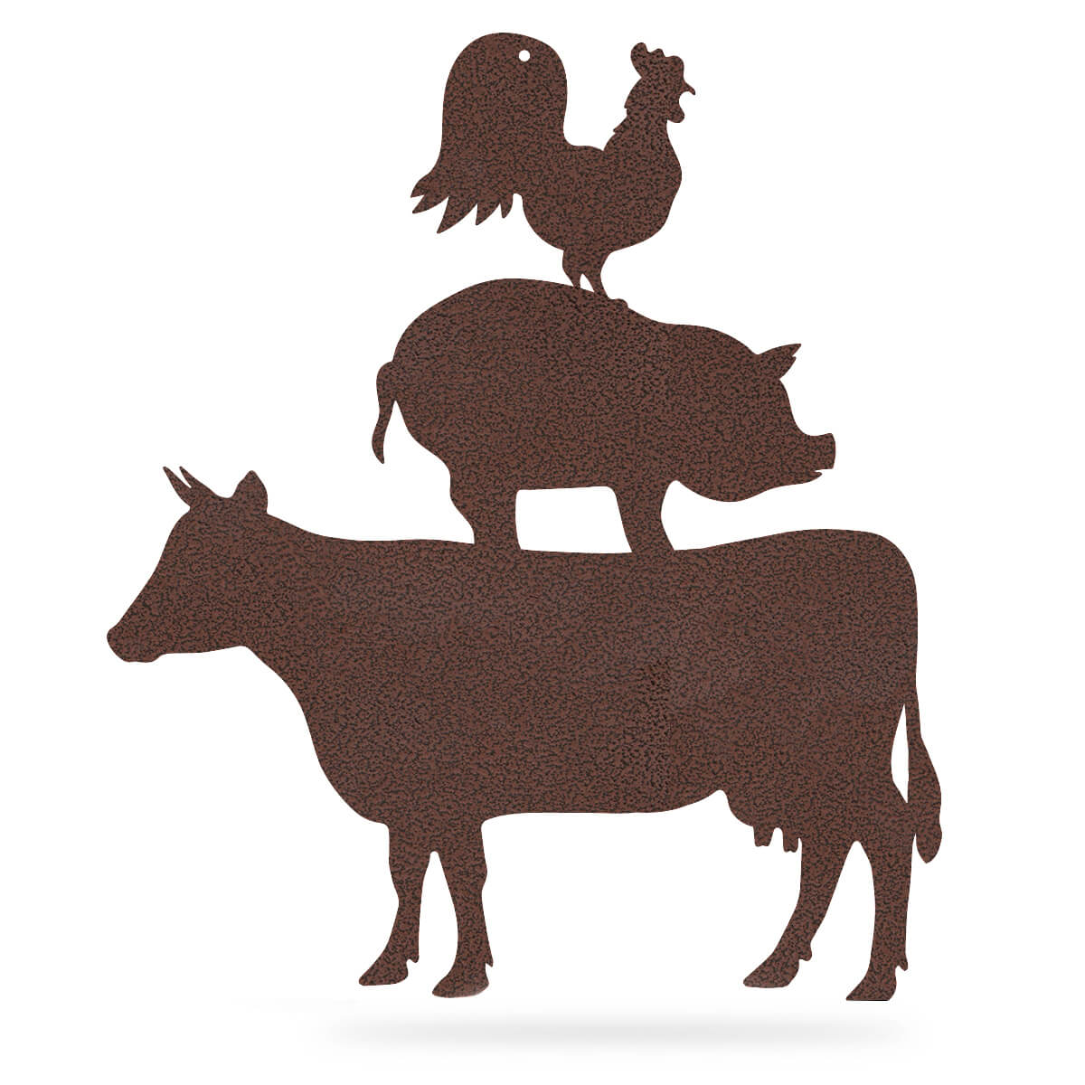 Farmyard Friends Wall Art 12"x14" Cow - Pig - Rooster / Penny Vein - RealSteel Center