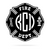 Fire Department Brigade Monogram 22" / Black - RealSteel Center