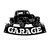 Garage Metal Sign Pickup Truck 12" x 24" / Black - RealSteel Center