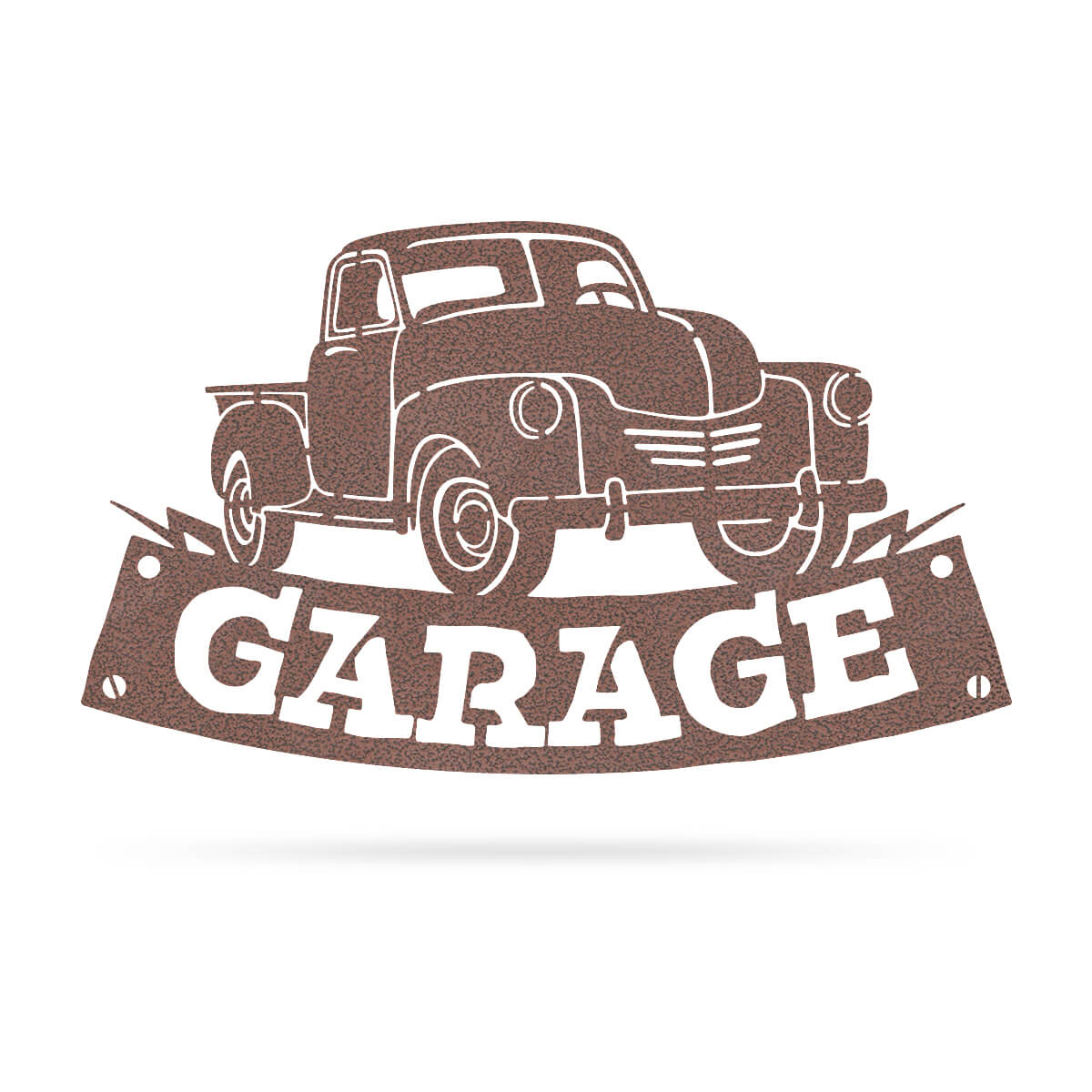 Garage Metal Sign Pickup Truck 12" x 24" / Penny Vein - RealSteel Center