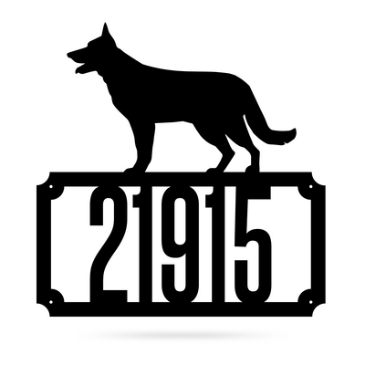 German Shepherd Home Number Monogram  - RealSteel Center