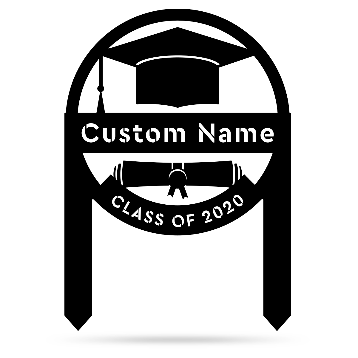 Graduation Monogram Yard Sign 17"x24" / Black - RealSteel Center