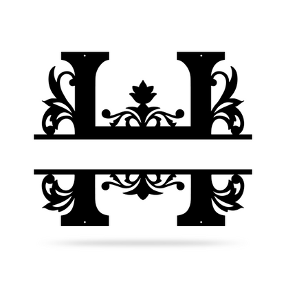 Split Letter Name Monogram 16" / Black / H - RealSteel Center