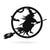 Halloween Witch Riding Broom 20"x15" / Black - RealSteel Center