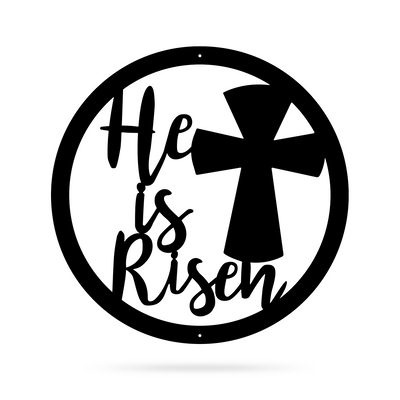 He Is Risen Wall Art 14" / Black - RealSteel Center