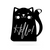 Hello Cat Wall Art 18" / Black - RealSteel Center