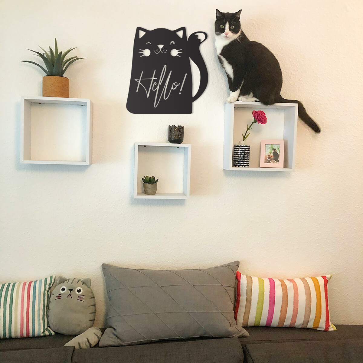 Hello Cat Wall Art  - RealSteel Center