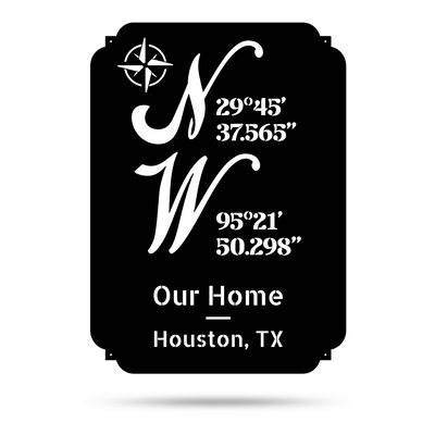 Home Coordinates Monogram 22"x16" / Black - RealSteel Center