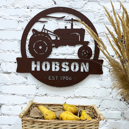 Vintage Tractor Monogram  - RealSteel Center