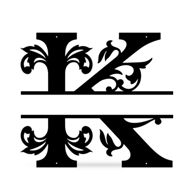 Split Letter Name Monogram 16" / Black / K - RealSteel Center