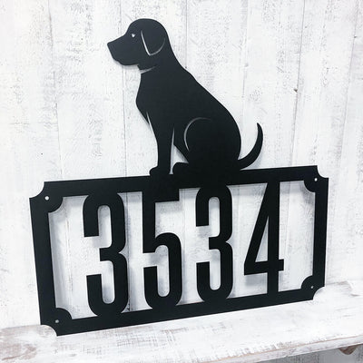 Labrador Home Number Monogram  - RealSteel Center
