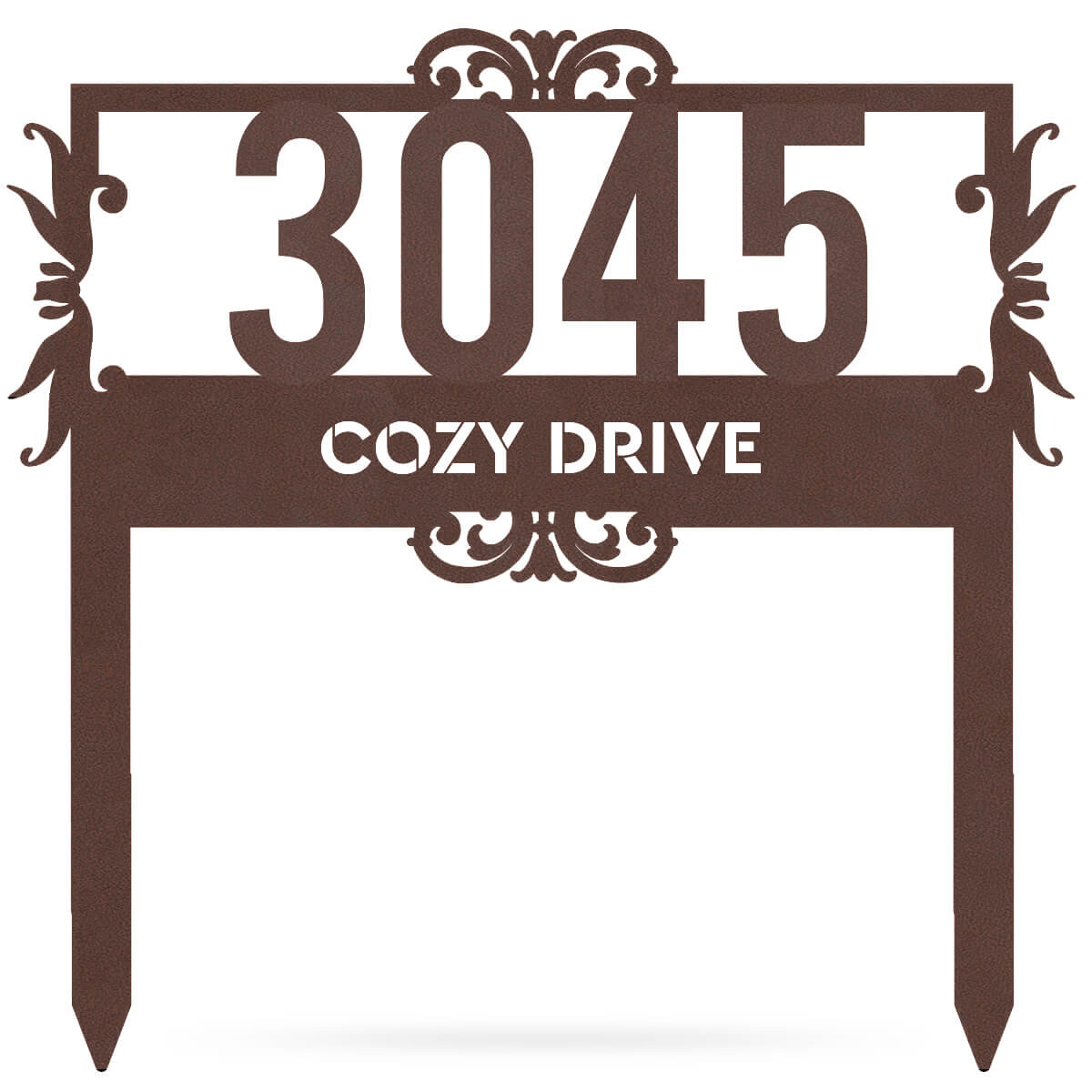 Lawn Address Monogram – Personalized and Practical Address Sign 24"x24" / Penny Vein - RealSteel Center