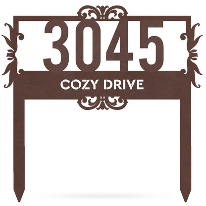 Lawn Address Monogram – Personalized and Practical Address Sign 24"x24" / Penny Vein - RealSteel Center