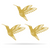 Humming Bird Wall Art 6"x9" / Gold / 3 Bird Pack - RealSteel Center