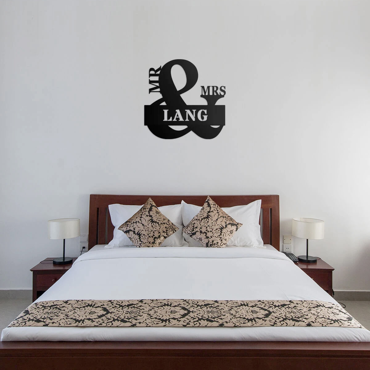 Mr & Mrs Monogram - Personalized Metal Name Sign - Custom Wedding Gift - RealSteel Center