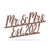 Mr and Mrs Wall Décor 2021 - 10"x15" / Rust - RealSteel Center
