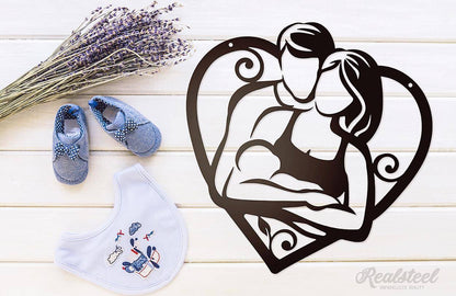 Newborn Wall Décor - Heartwarming Metal Art for Families - RealSteel Center