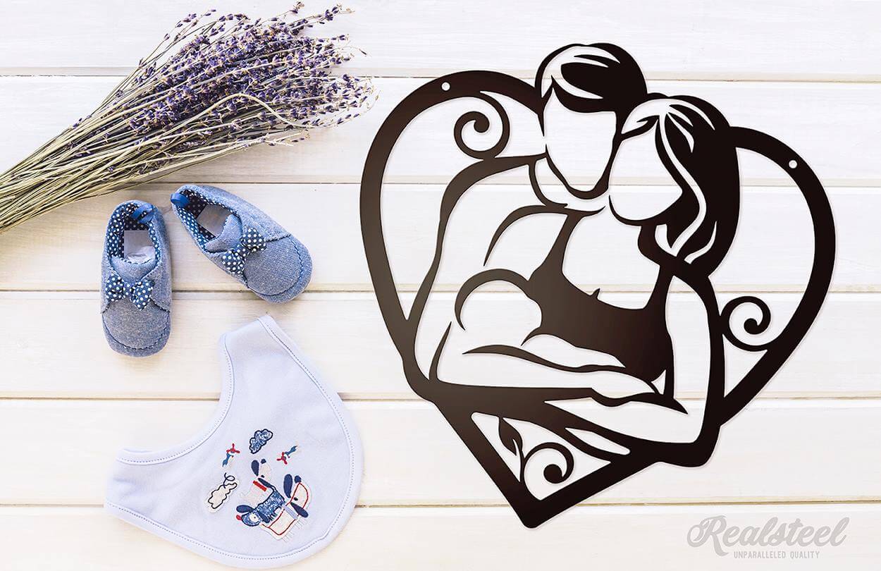 Newborn Wall Décor - Heartwarming Metal Art for Families - RealSteel Center