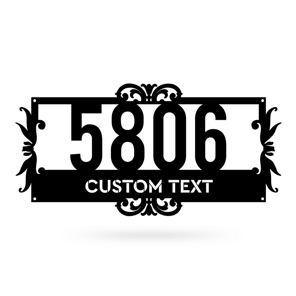 2 Line Address Monogram - Made from High Quality Real USA Steel ...