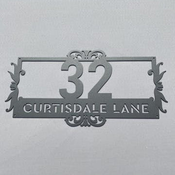 2 Line Address Monogram - Made from High Quality Real USA Steel ...