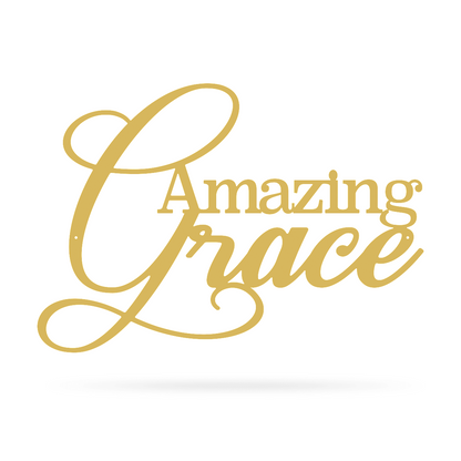 Amazing Grace Wall Art 10"x14" / Gold - RealSteel Center