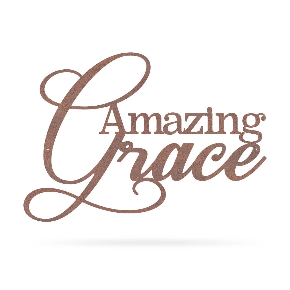 Amazing Grace Wall Art 10"x14" / Rust - RealSteel Center