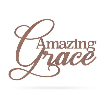 Amazing Grace Wall Art 10"x14" / Rust - RealSteel Center