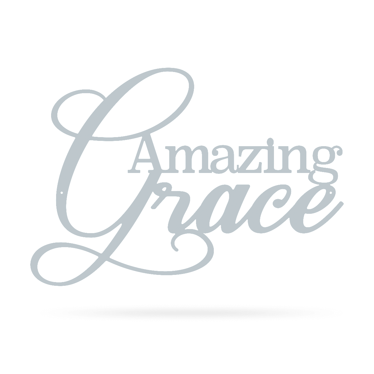 Amazing Grace Wall Art 10"x14" / Textured Silver - RealSteel Center