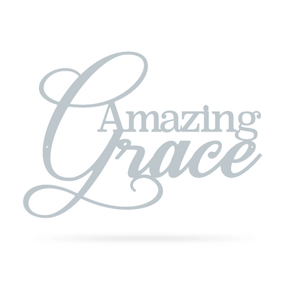 Amazing Grace Wall Art 10"x14" / Textured Silver - RealSteel Center