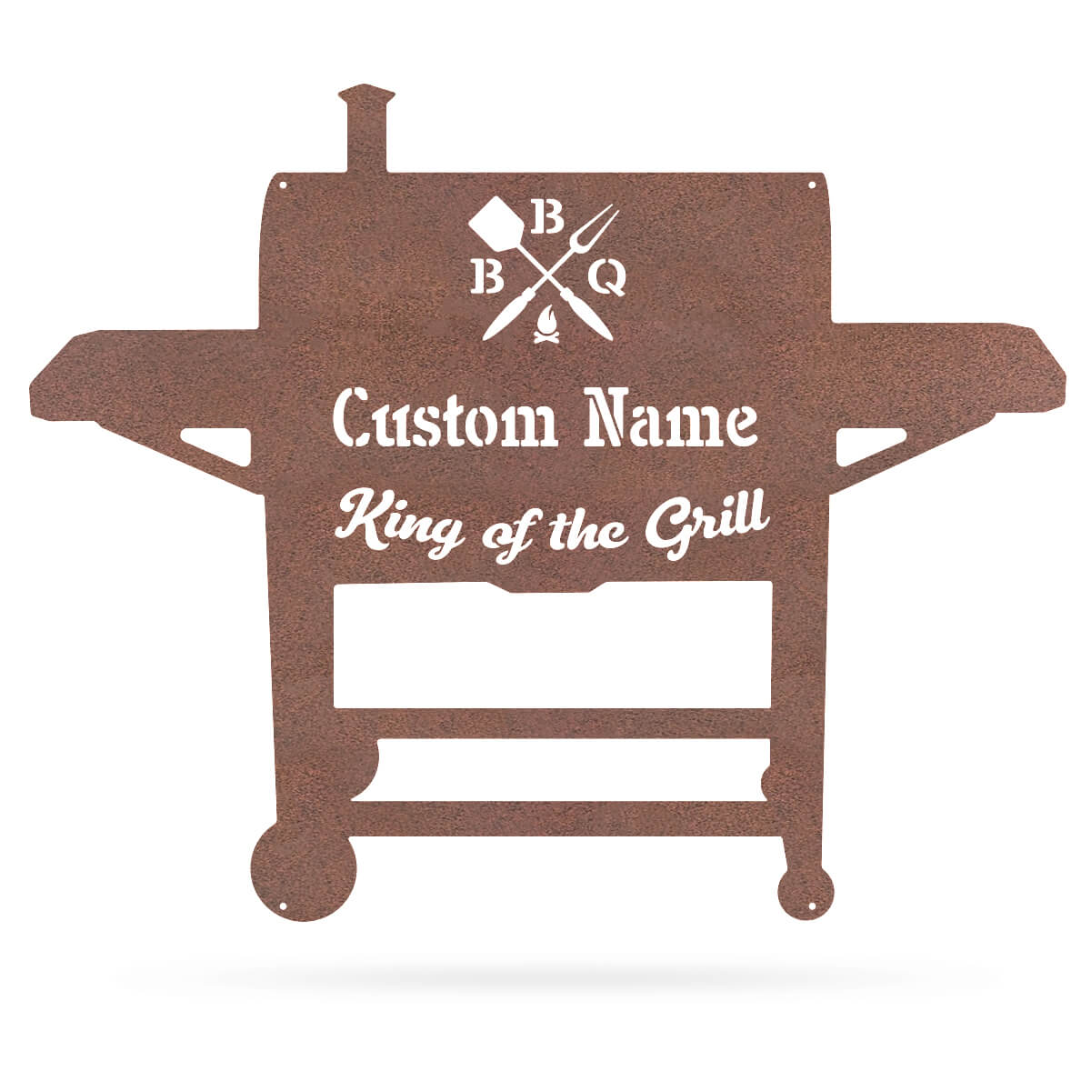 BBQ Monogram 19"x24" / Rust - RealSteel Center