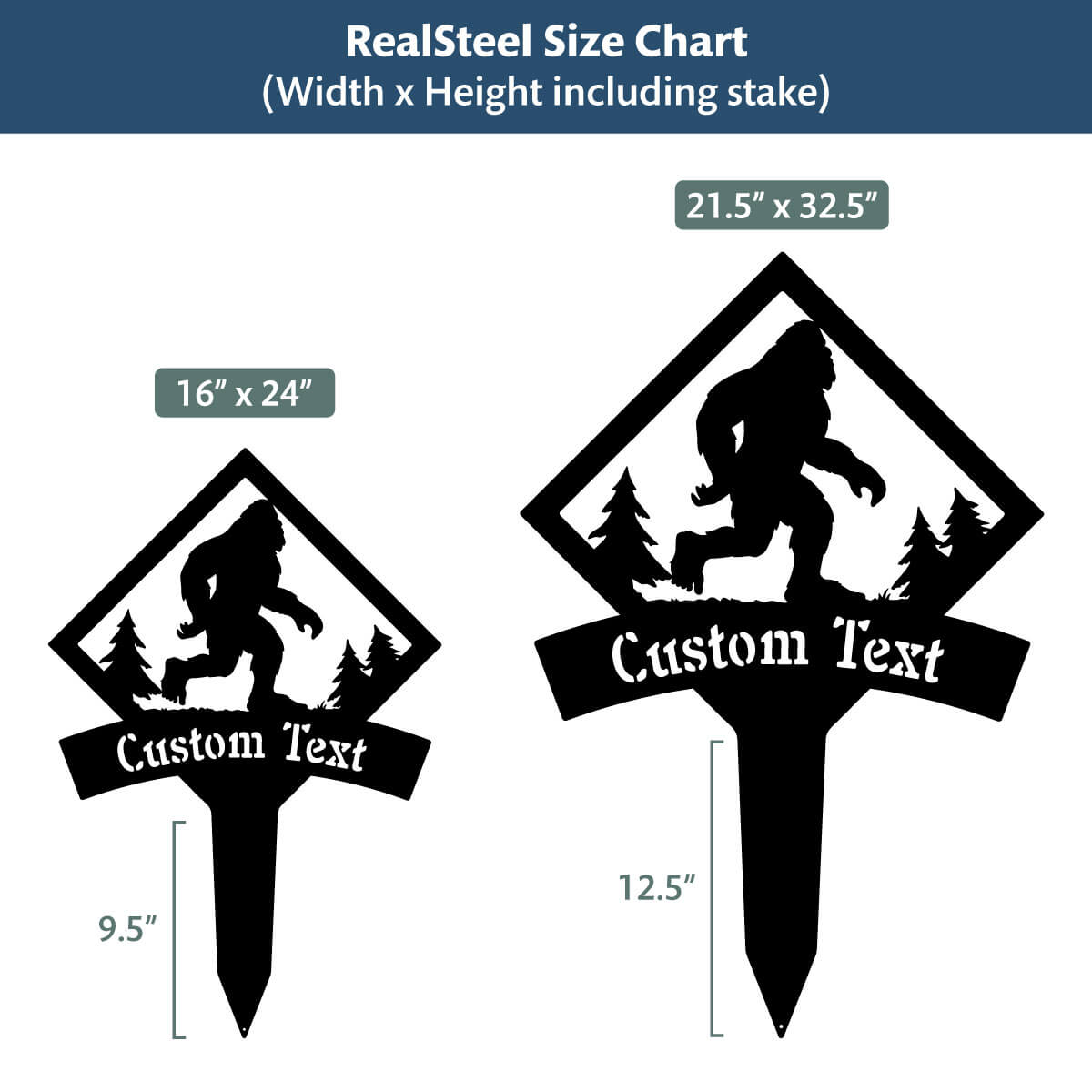 Bigfoot Monogram Yard Sign  - RealSteel Center