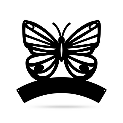 Butterfly Monogram 18" / Black - RealSteel Center