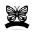 Butterfly Monogram 18" / Black - RealSteel Center