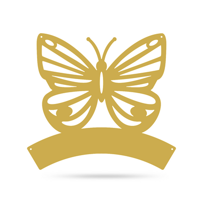 Butterfly Monogram 18" / Gold - RealSteel Center