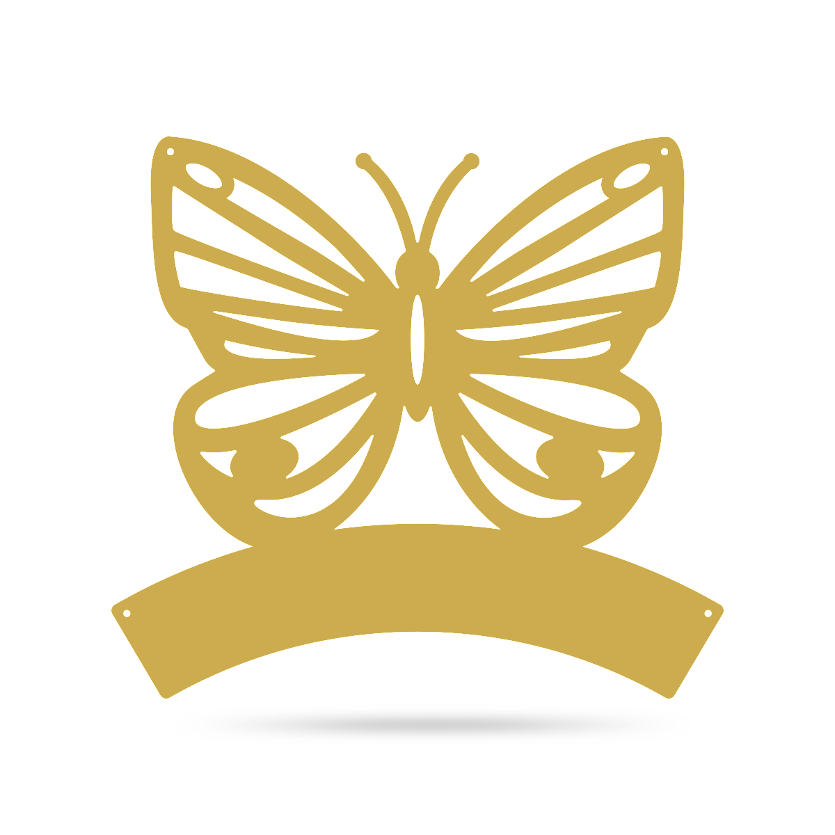 Butterfly Monogram 18" / Gold - RealSteel Center