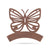 Butterfly Monogram 18" / Rust - RealSteel Center