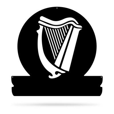 Celtic Harp Monogram 18" / Black - RealSteel Center