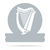 Celtic Harp Monogram 18" / Textured Silver - RealSteel Center