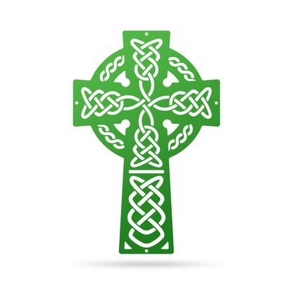 Celtic Knot Cross 9" x 14"" / Green - RealSteel Center