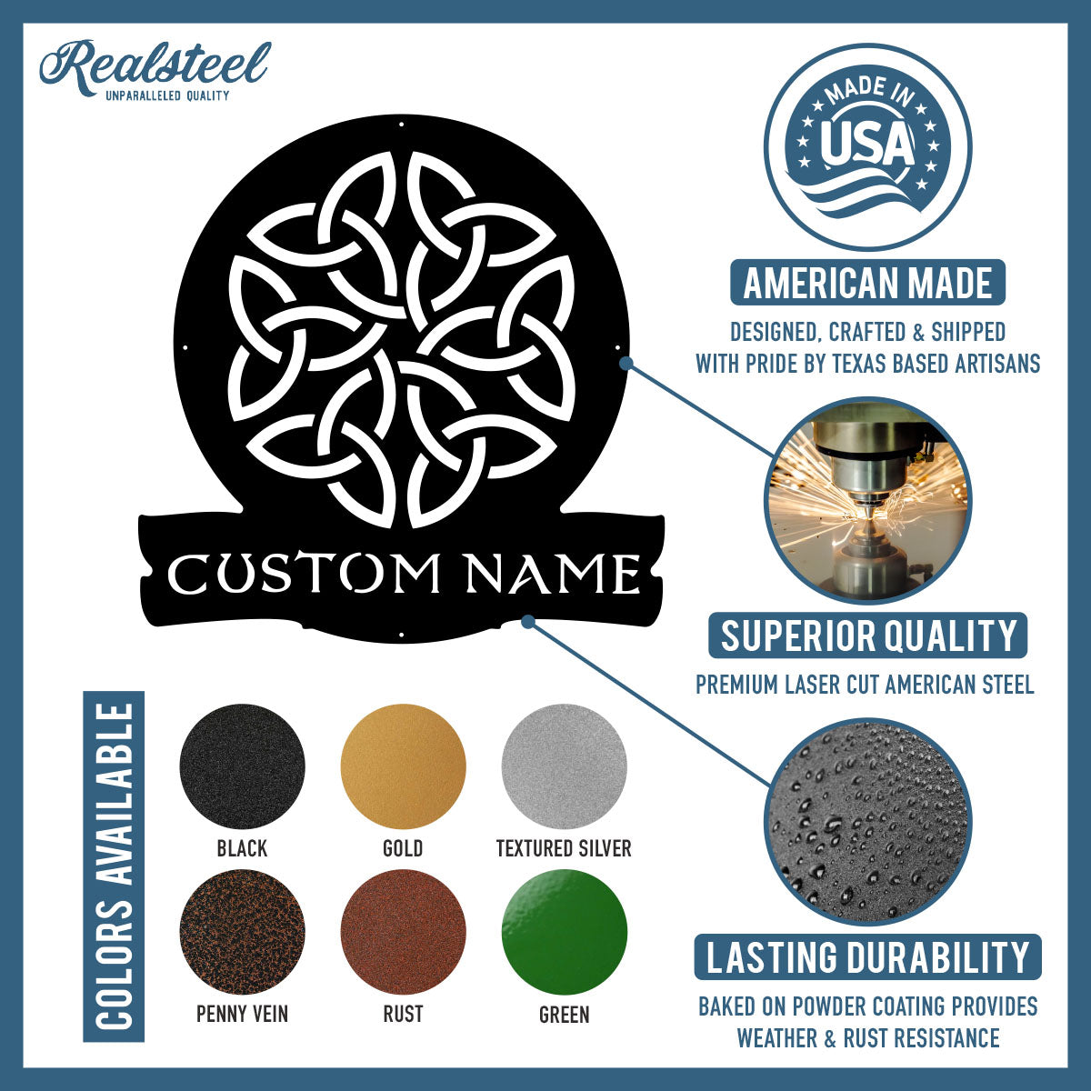 Celtic Dara Knot Monogram  - RealSteel Center