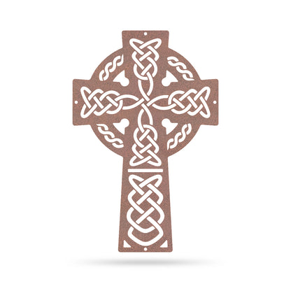 Celtic Knot Cross 9" x 14"" / Rust - RealSteel Center