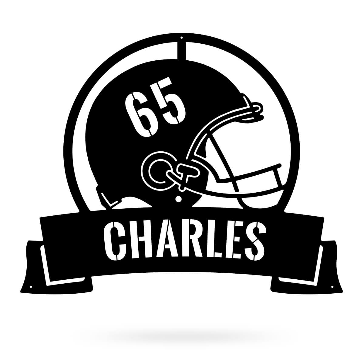 center helmet football For Your Football Fan! Our Football Helmet Monogram is a Perfect Gift –  RealSteel Center