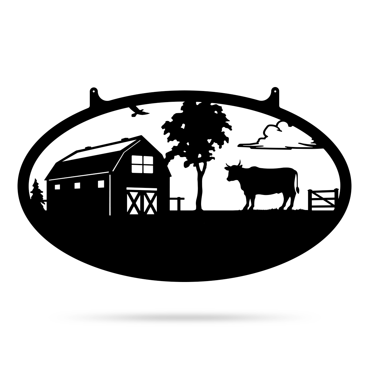 Metal Personalized Choose Your Farm Sign 14"x24" / Black / Bull - RealSteel Center