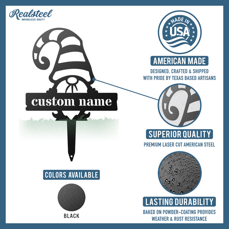 Personalize Your Garden Custom Garden Gnome Plant Markers RealSteel