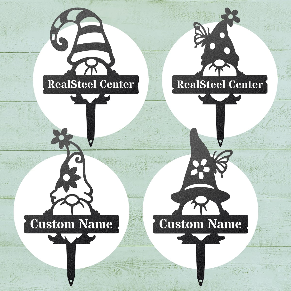 Custom Garden Gnome Plant Markers  - RealSteel Center