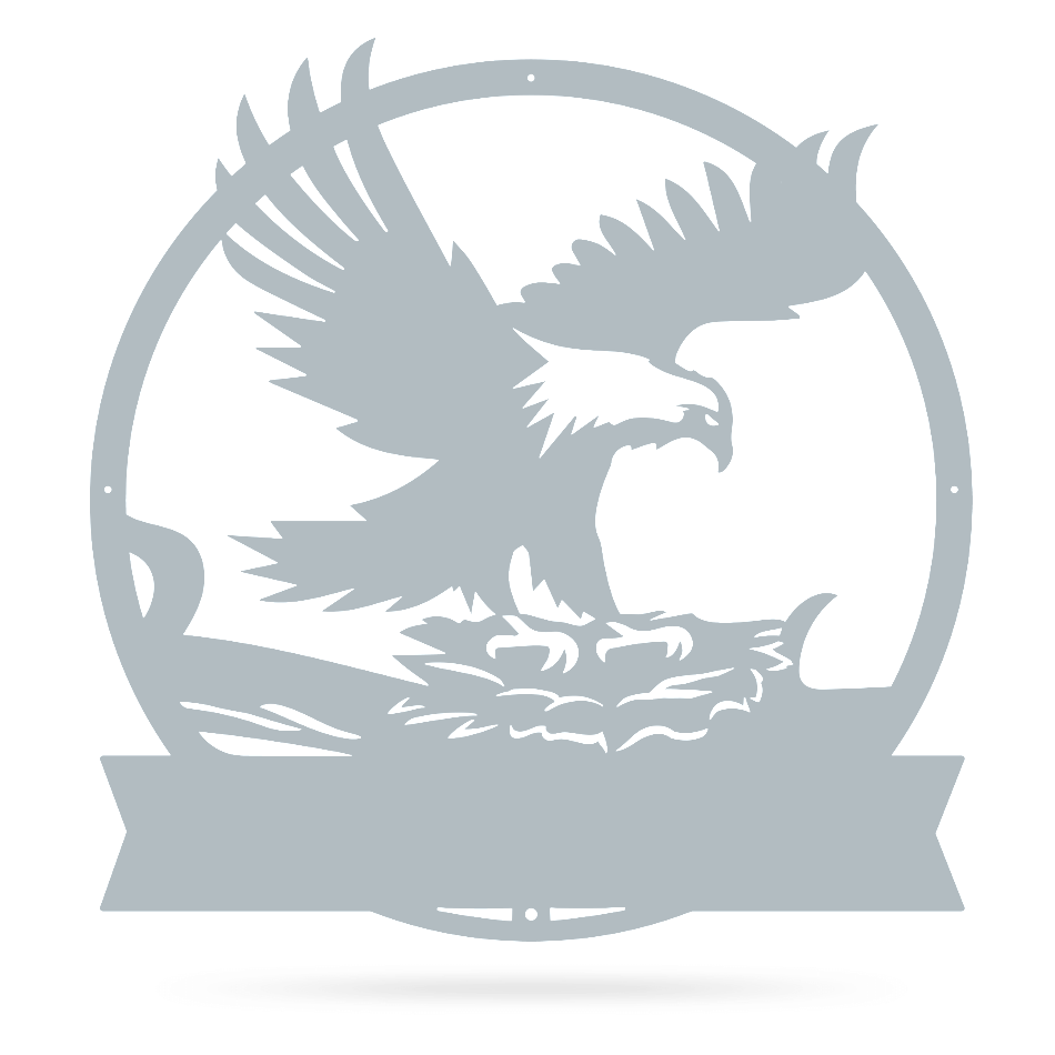 Eagle’s Nest Monogram 18" / Textured Silver - RealSteel Center