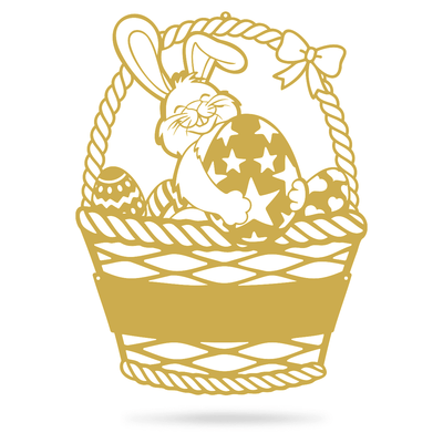 Easter Bunny Monogram 14" x 10.5" / Gold - RealSteel Center