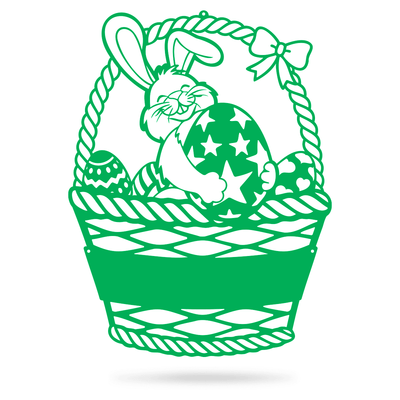 Easter Bunny Monogram 14" x 10.5" / Green - RealSteel Center