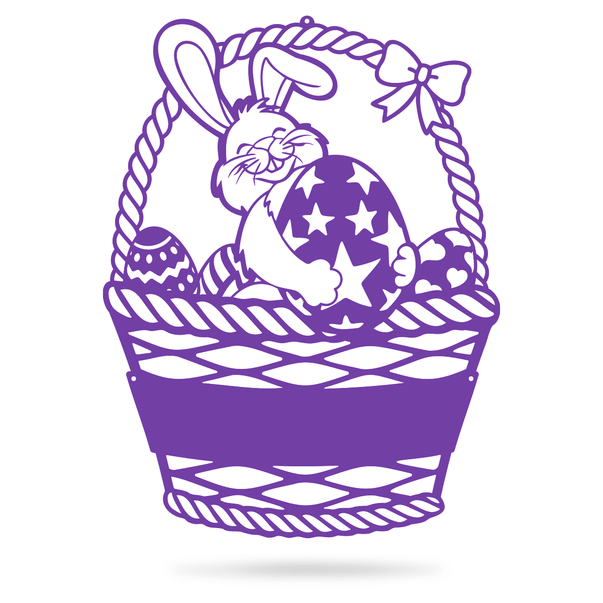 Easter Bunny Monogram 14" x 10.5" / Purple - RealSteel Center
