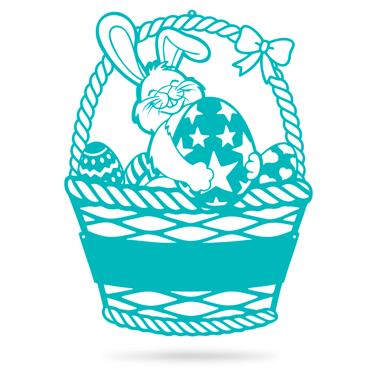 Easter Bunny Monogram 14" x 10.5" / Turquoise - RealSteel Center